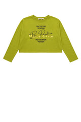 Manila Grace T-shirt Bambina Maniche Lunghe Crop