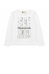 Manila Grace T-shirt Bambina maniche lunghe girocollo