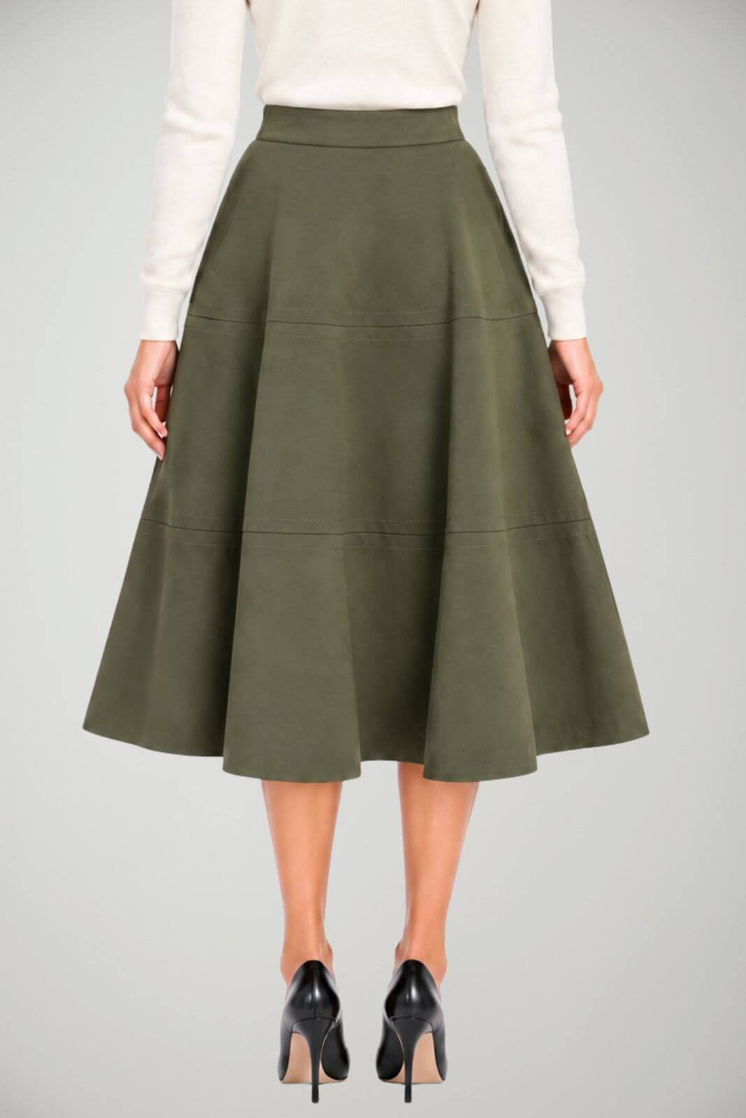 Manila Grace Gonna svasata con tasche