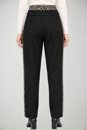 Manila Grace Pantaloni Donna con inserti animalier