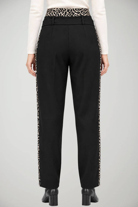Manila Grace Pantaloni Donna con inserti animalier