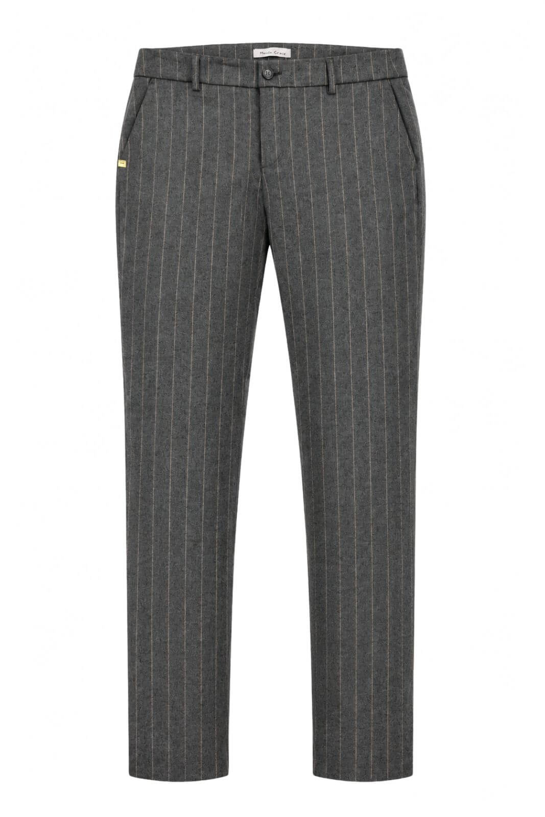 Manila Grace Pantaloni Donna chino gessato