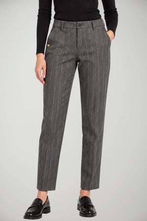 Manila Grace Pantaloni Donna chino gessato