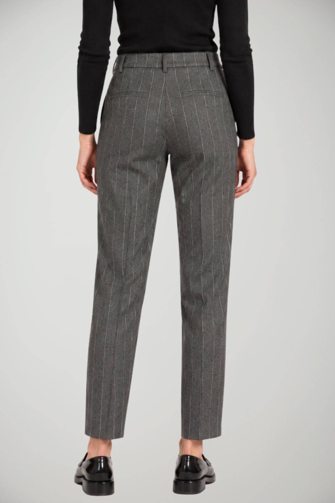Manila Grace Pantaloni Donna chino gessato