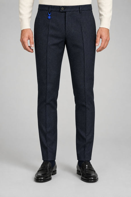 Manuel Ritz Pantaloni Uomo Skinny Fit in misto lana