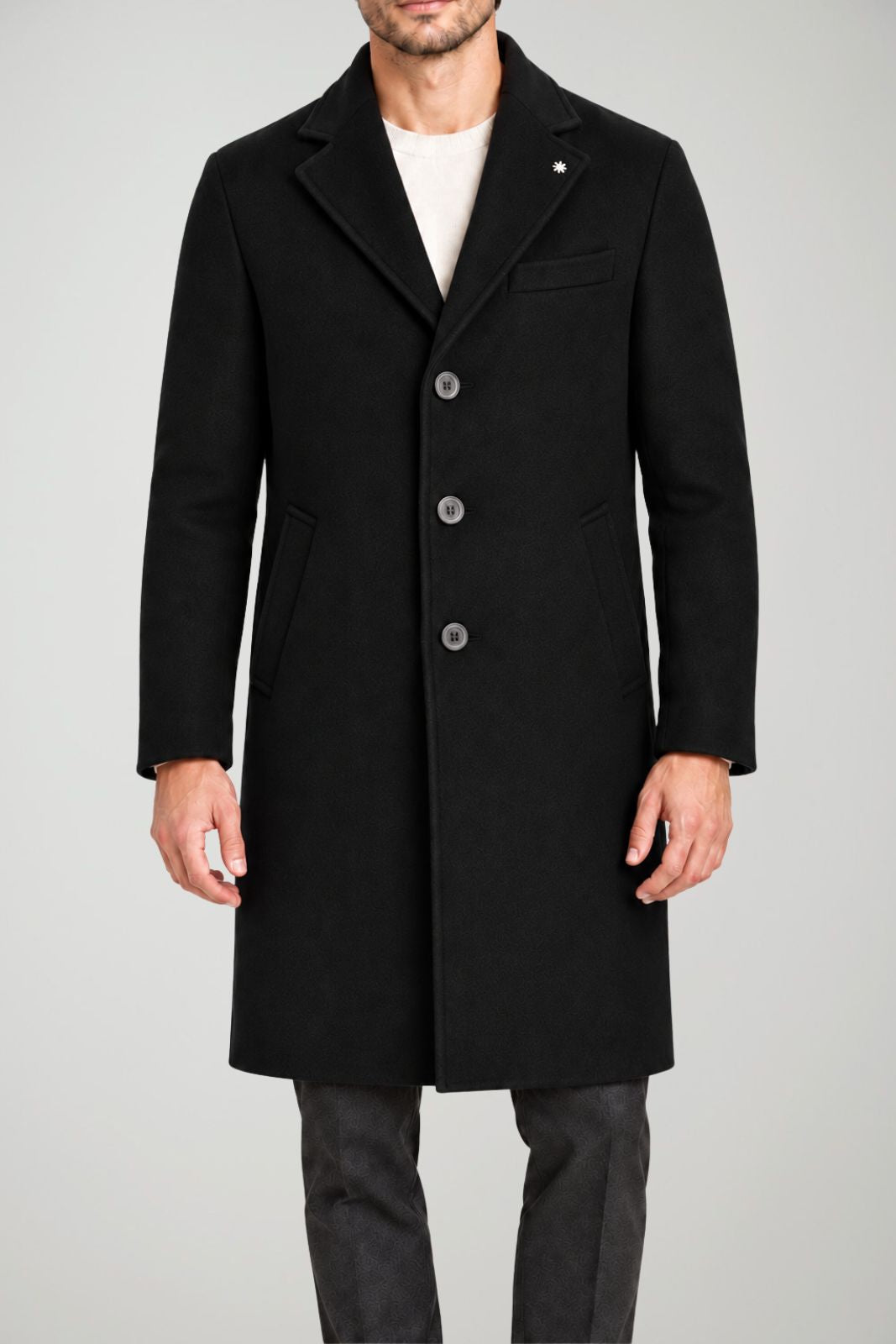 Manuel Ritz Cappotto Uomo monopetto / Nero