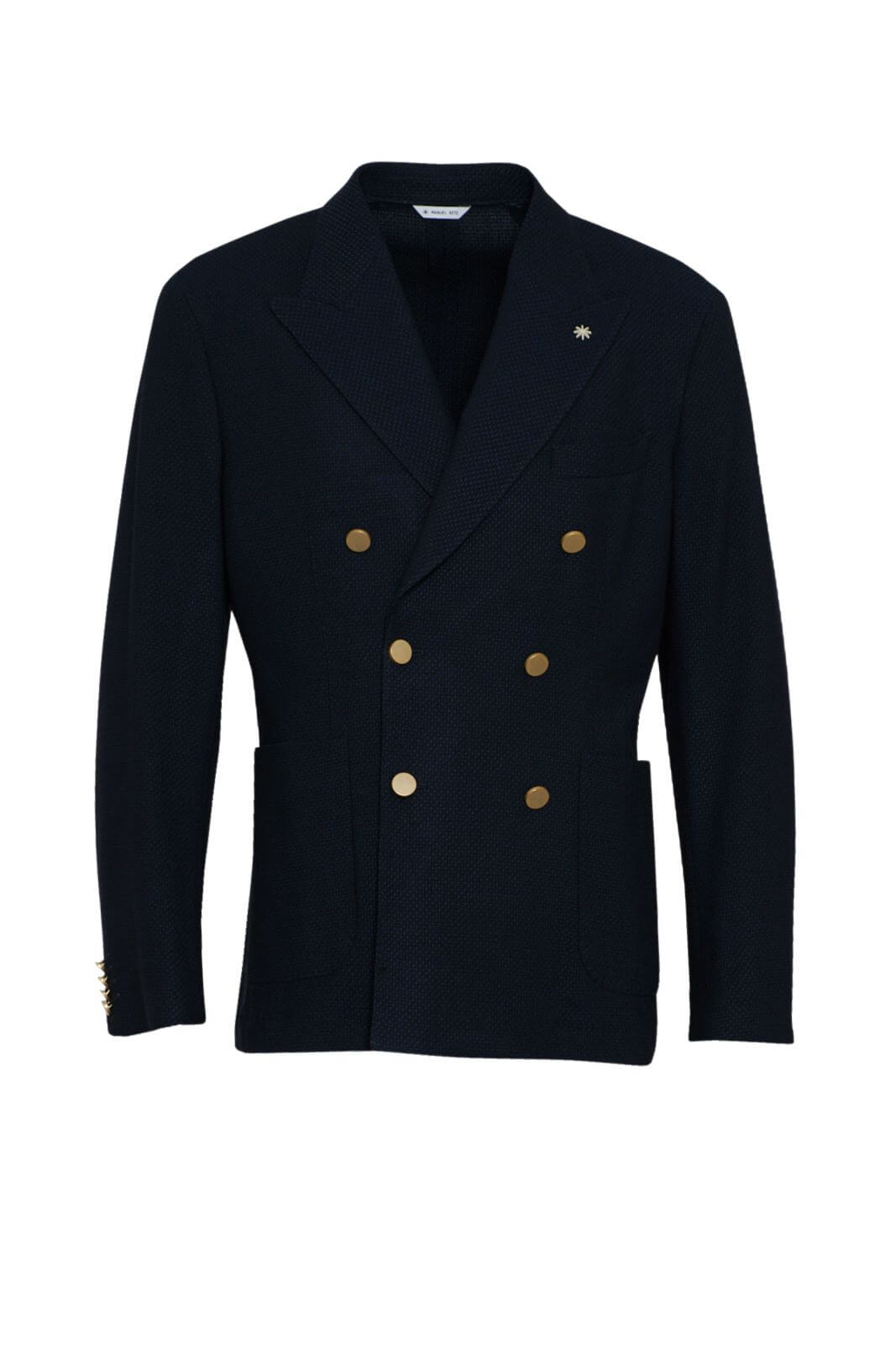 Manuel Ritz Giacca Uomo doppiopetto con bottoni in metallo