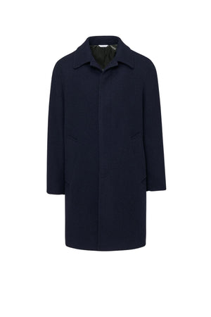 Cappotto da uomo Manuel Ritz in misto lana con lavorazione in rilievo fronte