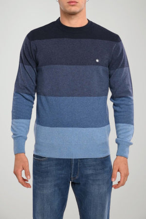 Manuel Ritz Maglia Uomo a righe multicolore
