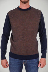 Maglia da uomo in misto lana a girocollo