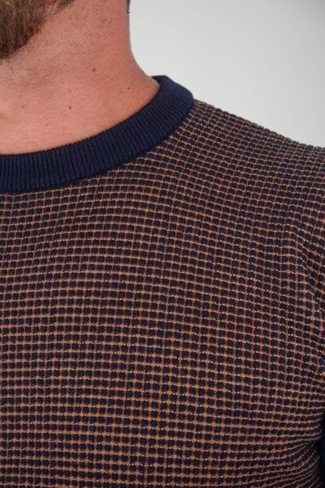 Maglia da uomo in misto lana a girocollo