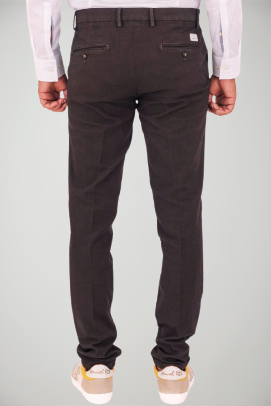 Pantaloni da uomo Manuel Ritz chino in micro pattern