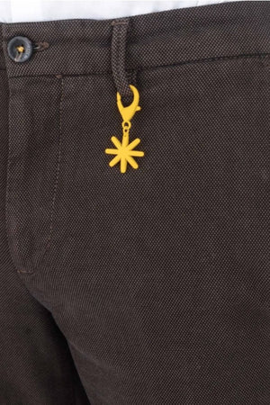 Pantaloni da uomo Manuel Ritz chino in micro pattern