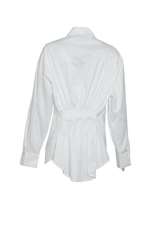 Camicia da donna Mar de Margaritas con arricciatura  e bottoni retro