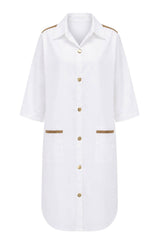 Marci By Gil Santucci Abito Donna Chemisier con Dettagli Dorati
