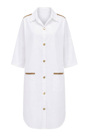 Marci By Gil Santucci Abito Donna Chemisier con Dettagli Dorati