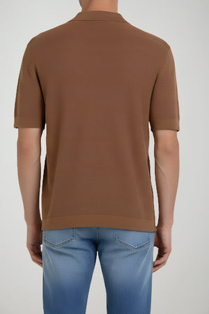 Markup Camicia Uomo in punto maglia misto lino