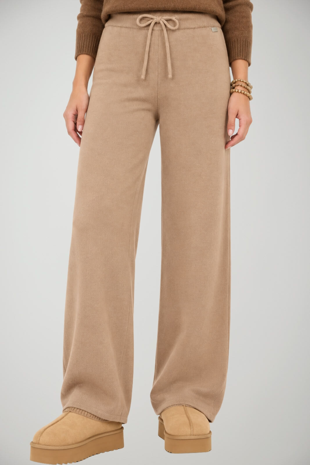 Markup Pantaloni Donna fluidi in maglia mano calda