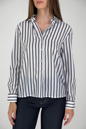 Camicia da donna Markup rigata in crepe de chine