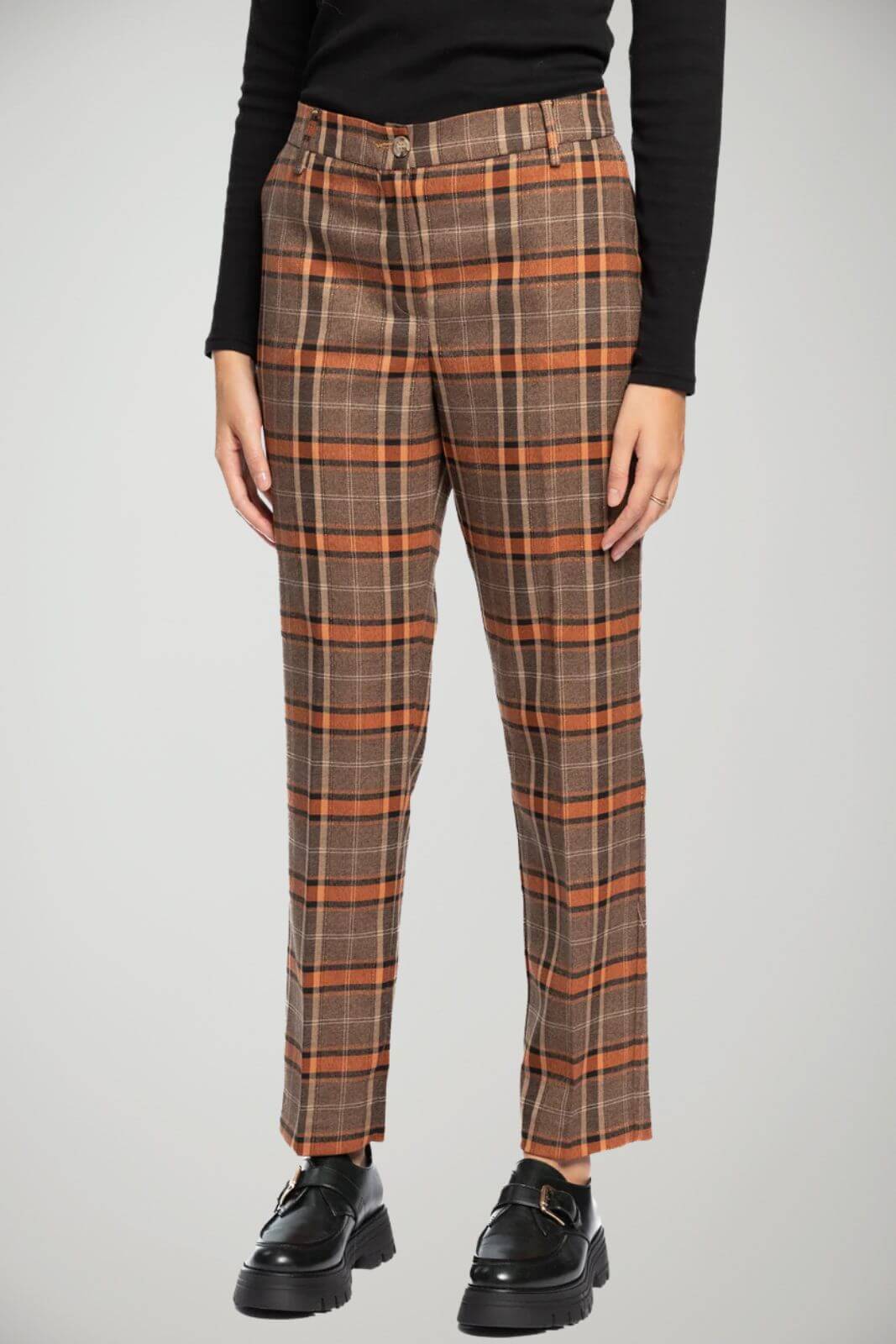 Markup Pantaloni Donna a quadri in flanella
