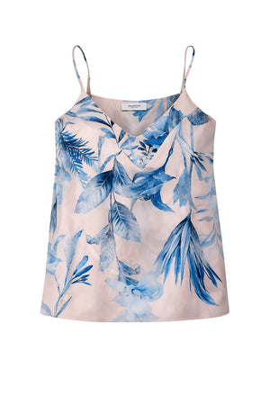 Markup top donna in raso fantasia floreale