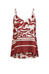 Markup top donna in raso fantasia floreale