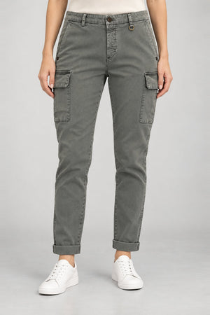 Mason's Pantaloni Donna cargo slavato