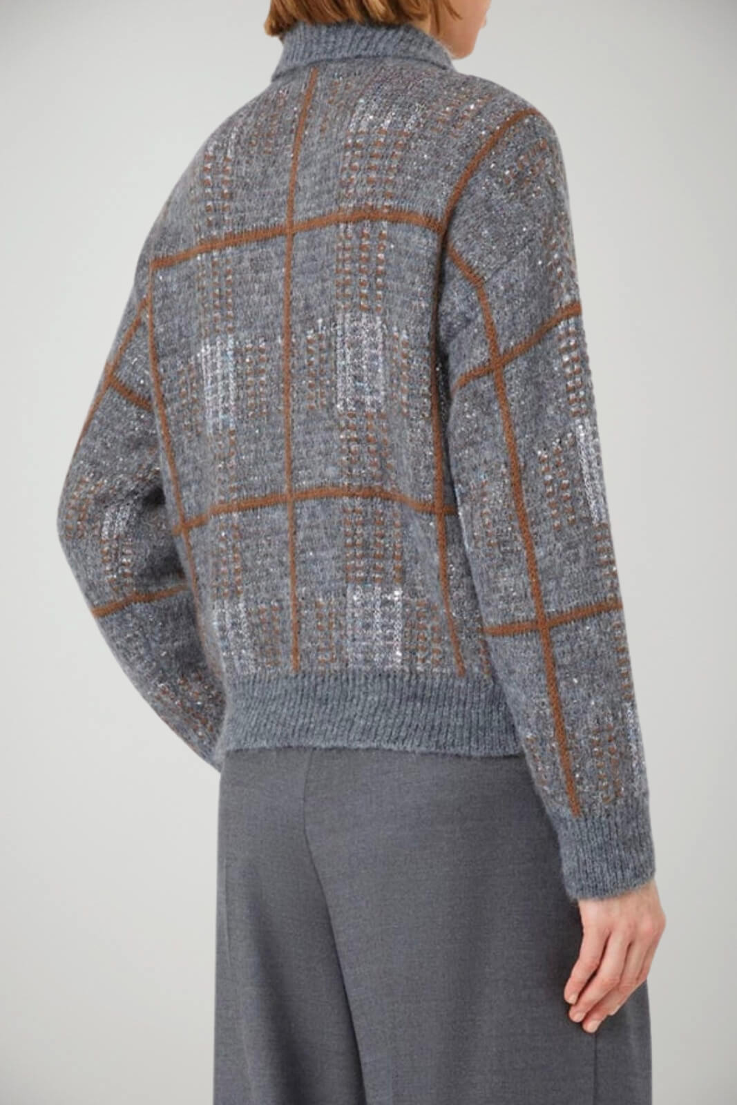 MaxMara Studio Cardigan Donna in jacquard con paillettes