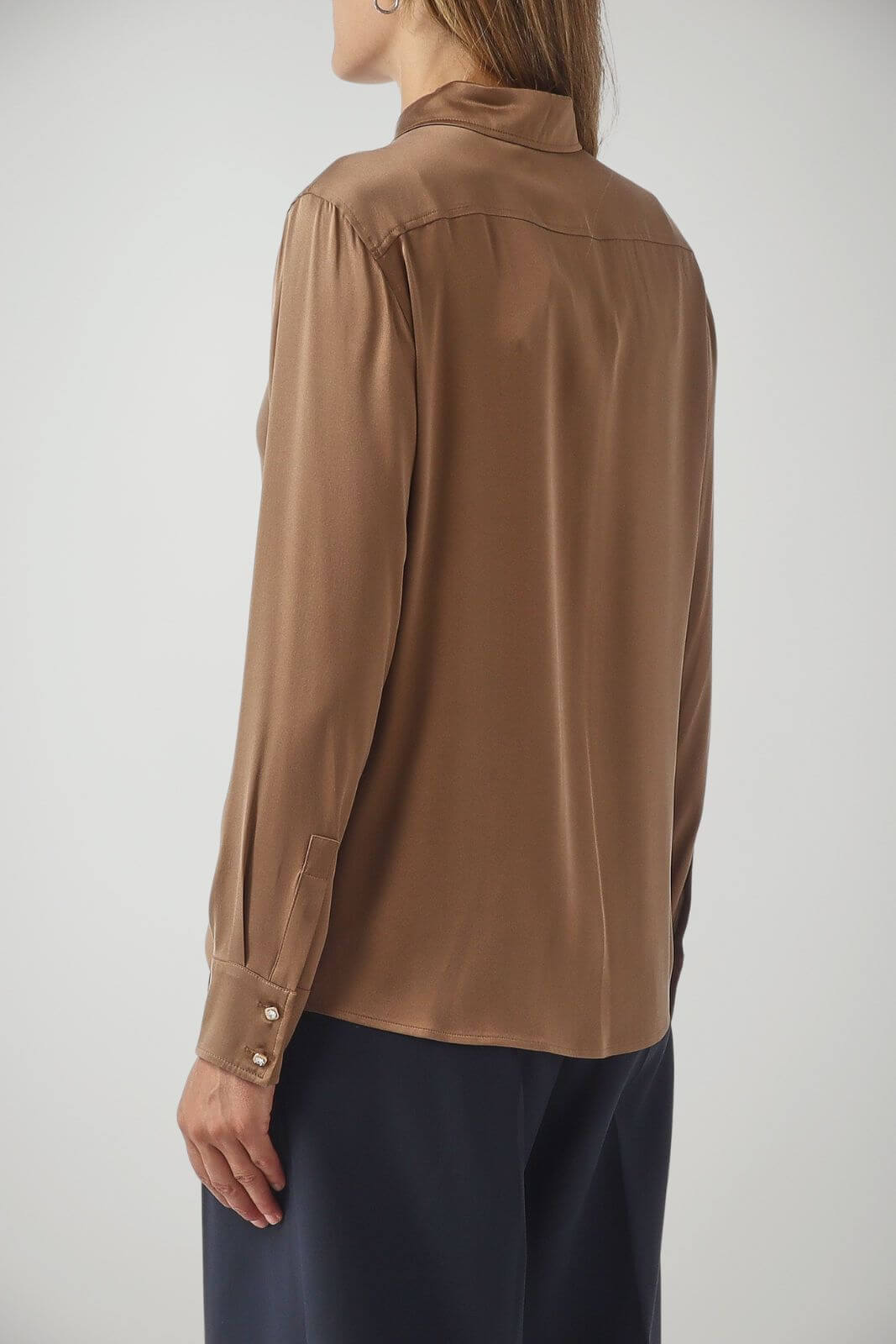 MaxMara Studio Camicia Donna in misto seta con bottoni gioiello