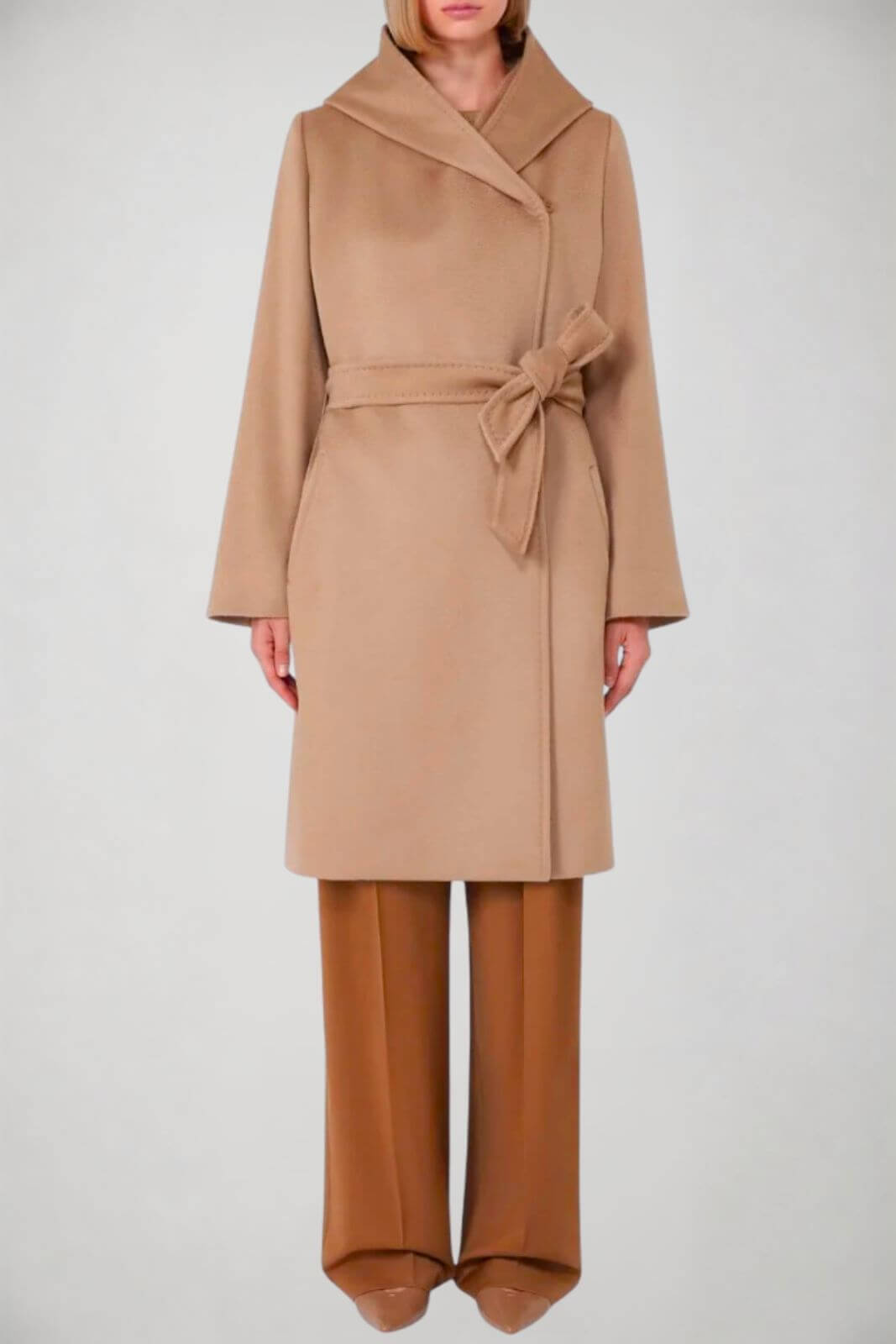 MaxMara Studio Cappotto Donna in lana con cappuccio