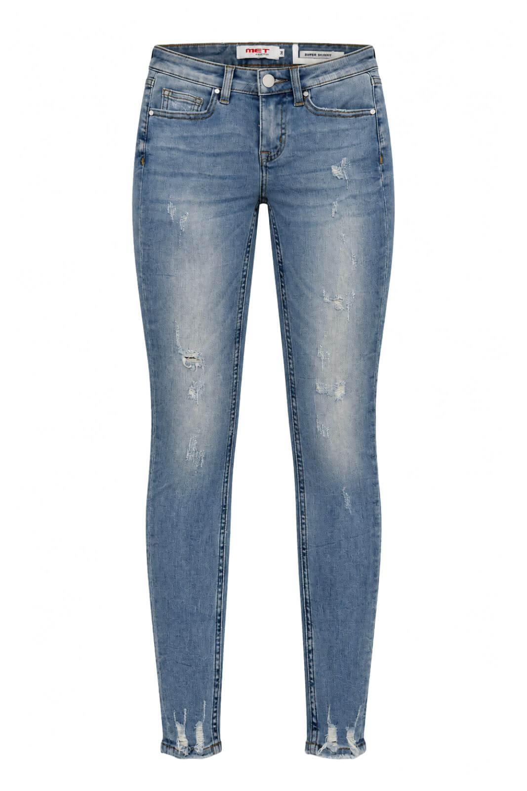 Met Jeans Donna Super Skinny con usure
