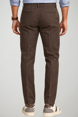 Michael Coal Pantaloni Uomo in cotone stretch / Cacao