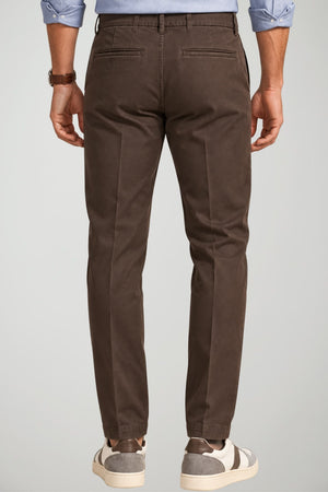 Michael Coal Pantaloni Uomo in cotone stretch / Cacao