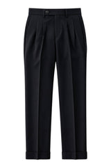 Michael Coal Pantaloni Uomo in lana stretch / Nero