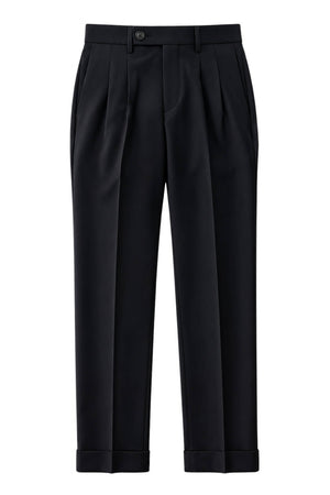 Michael Coal Pantaloni Uomo in lana stretch / Nero