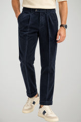 Michael Coal Pantaloni Uomo in velluto a coste / Navy