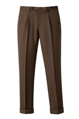 Pantaloni da uomo Michael Coal in lino con pinces