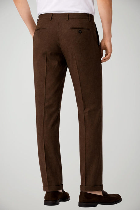 Pantaloni da uomo Michael Coal in lino con pinces