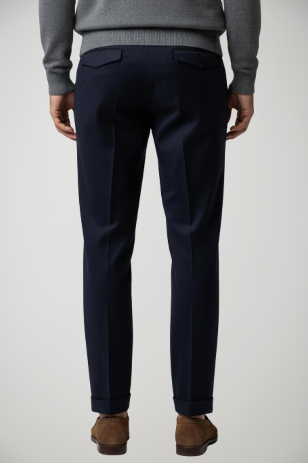 Pantaloni da uomo Michele Carbone con risvolti