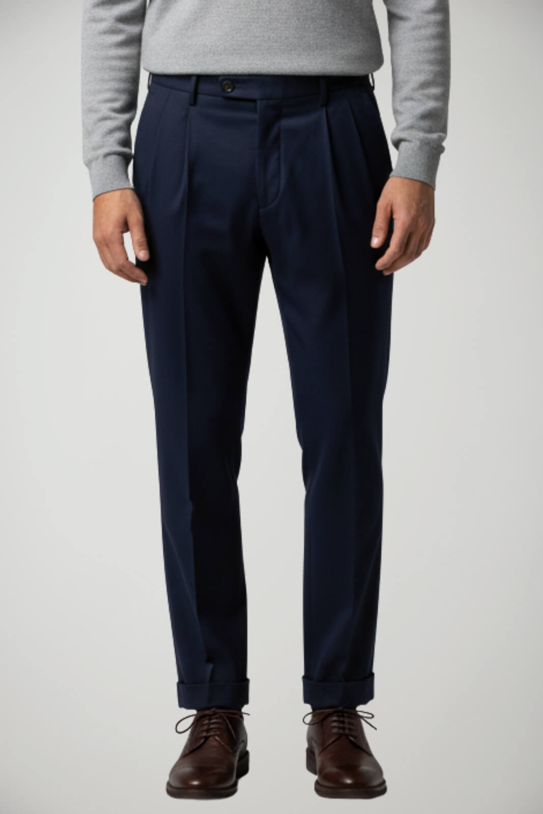 Pantaloni da uomo Michele Carbone con pences e tasche americane