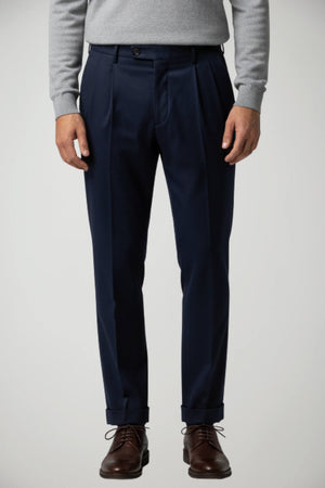 Pantaloni da uomo Michele Carbone con pences e tasche americane