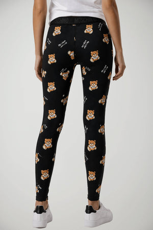 Leggings da donna Moschino con stampa teddy