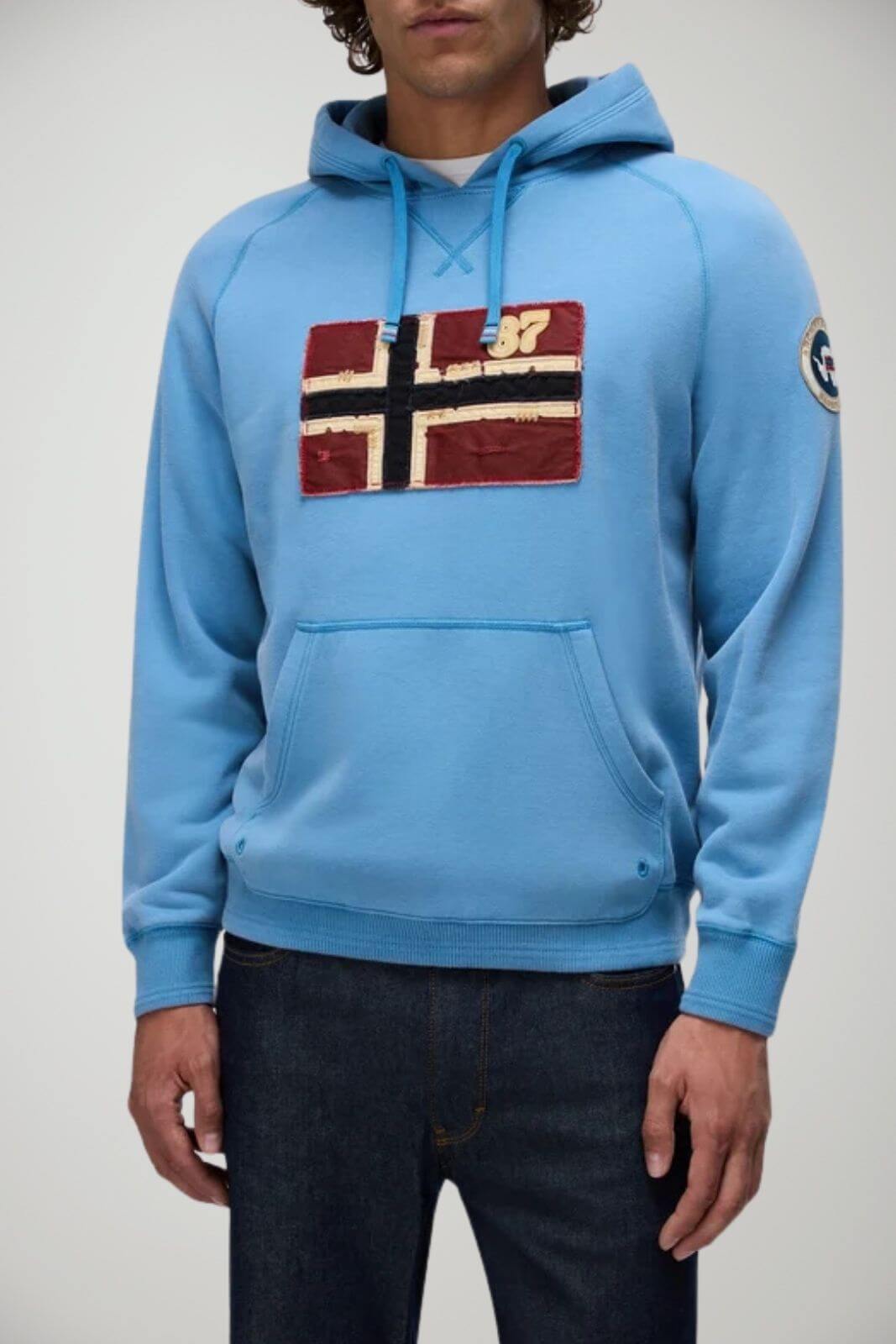 Napapijri Felpa Uomo Archive Sweat Relaxed Fit / Ciano