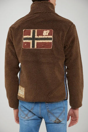 Napapijri Giacca Uomo in sherpa Relaxed Fit / Marrone