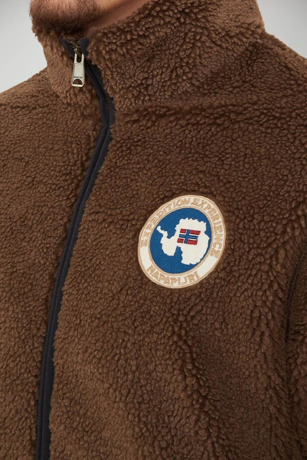 Napapijri Giacca Uomo in sherpa Relaxed Fit / Marrone