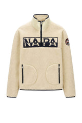 Napapijri Felpa Uomo in pile Relaxed Fit / Panna