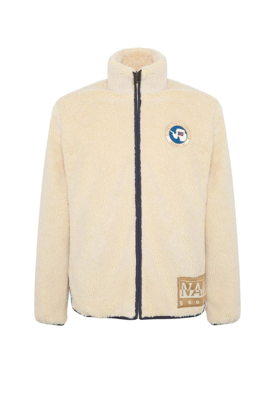 Napapijri Giacca Uomo in sherpa Relaxed Fit / Panna