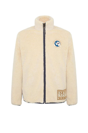 Napapijri Giacca Uomo in sherpa Relaxed Fit / Panna