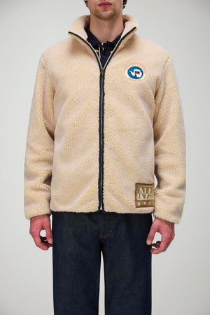Napapijri Giacca Uomo in sherpa Relaxed Fit / Panna
