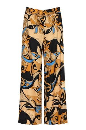 Pantaloni da donna Nenette fluidi a stampa multicolore